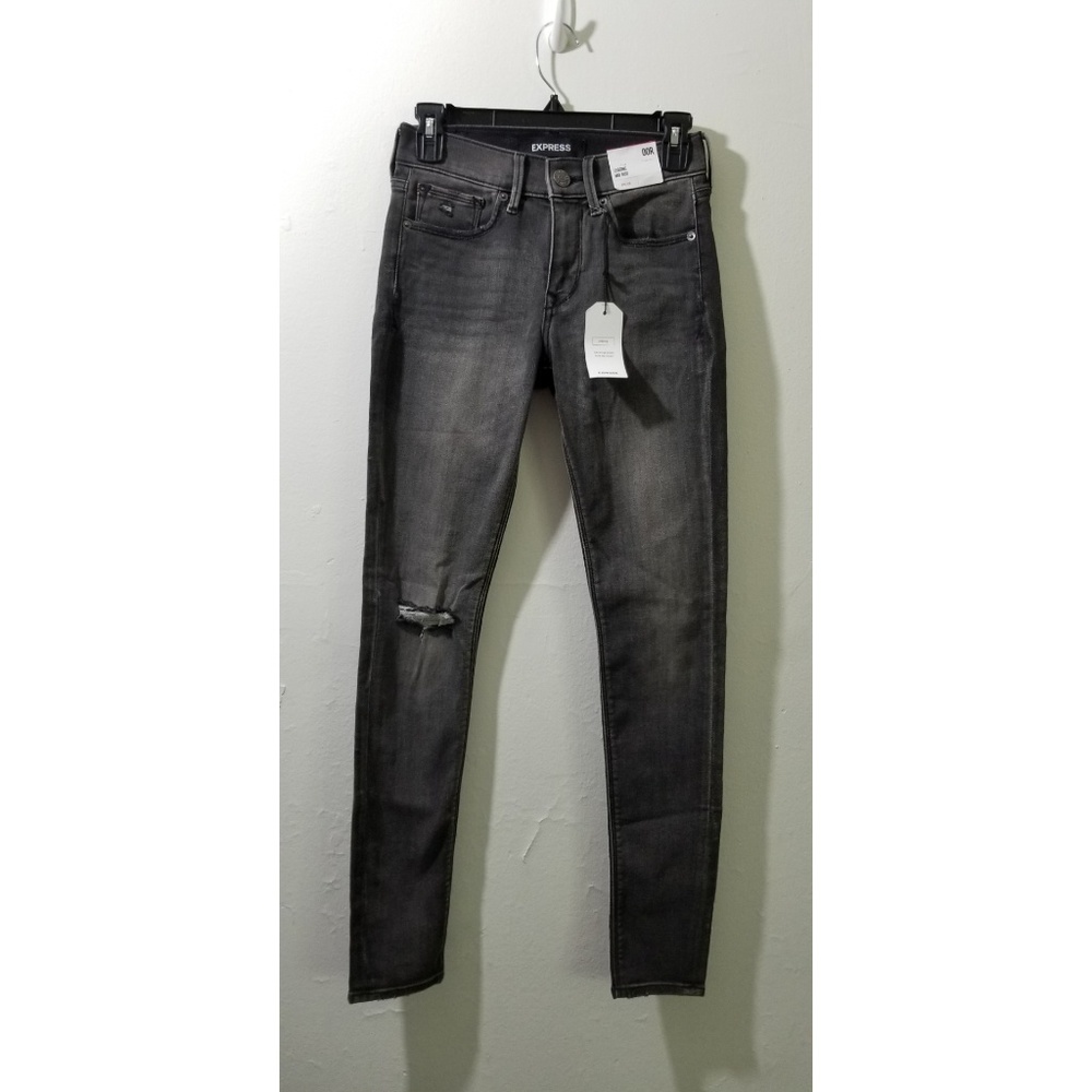 Express Legging Mid Rise Jeans Sz 00R Black